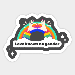 Love knows no gender Sticker